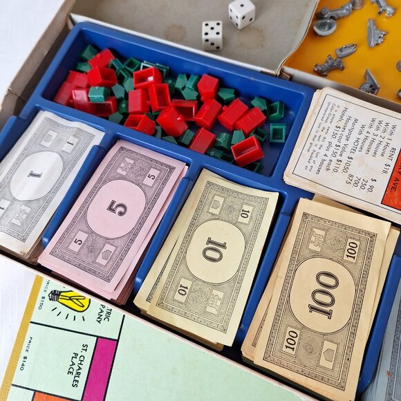 Vintage Monopoly Board Game Parker Brothers 1974 Anniversary Edition Metal Piece - Picture 4 of 15